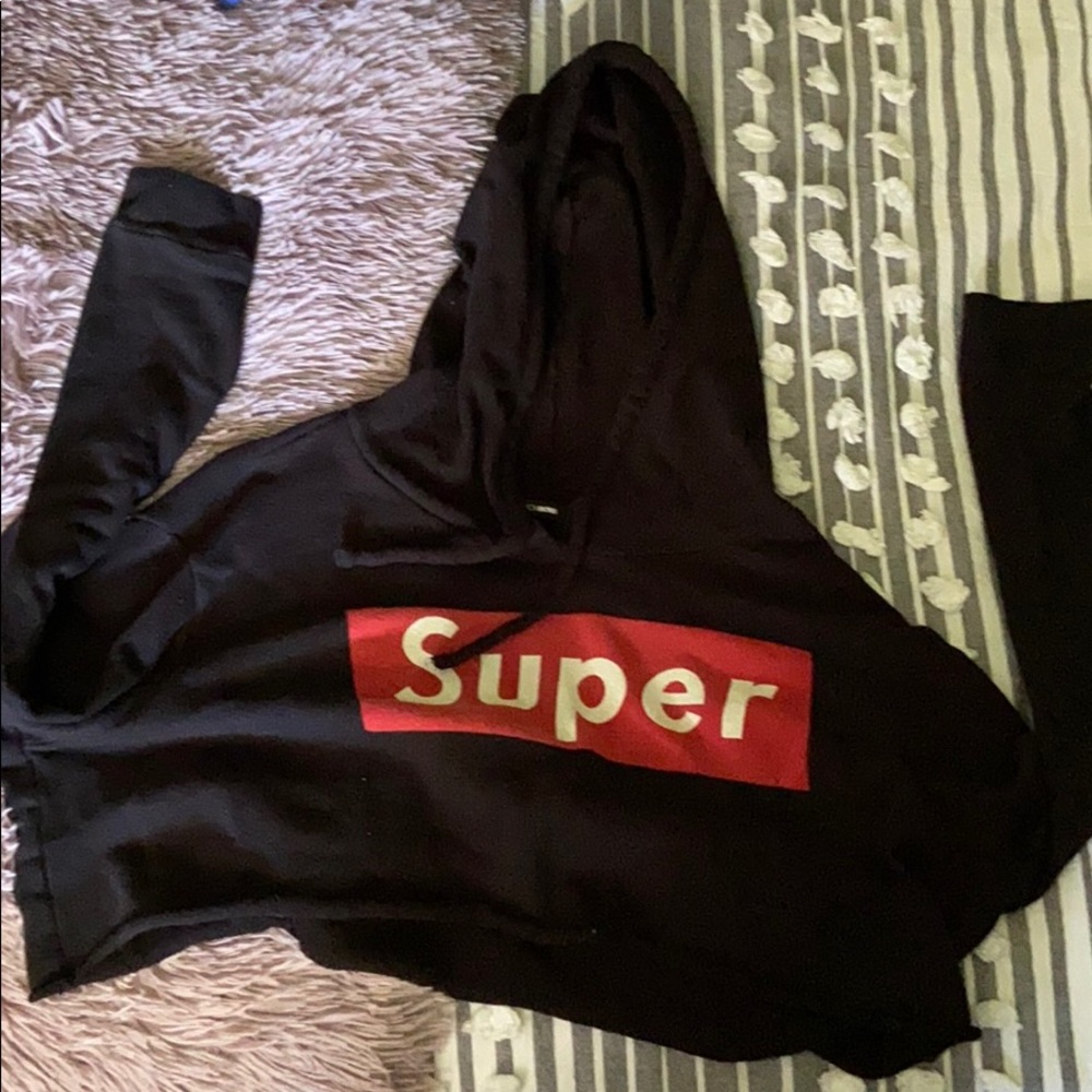 Fashion Nova Cropped “Super” Hoodie